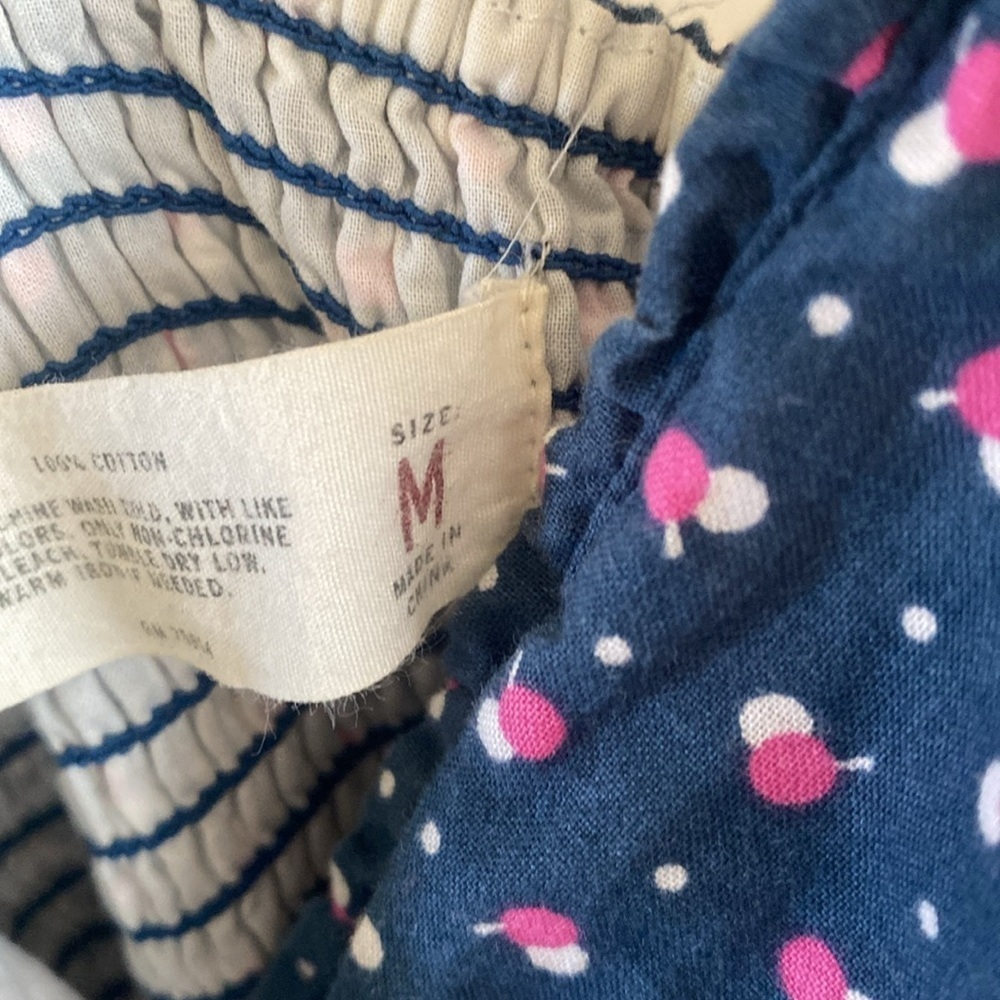Hollister Navy Blue Pink White Polka Dot Mini Racerback Dress Size Medium - Picture 3 of 11
